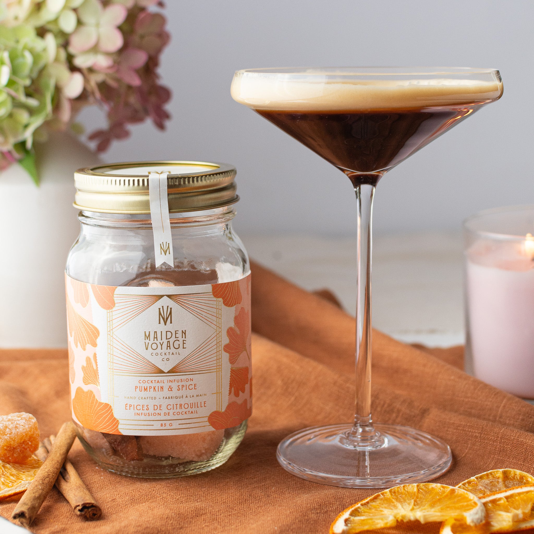 Pumpkin and Spice Cocktail Infusion Jar