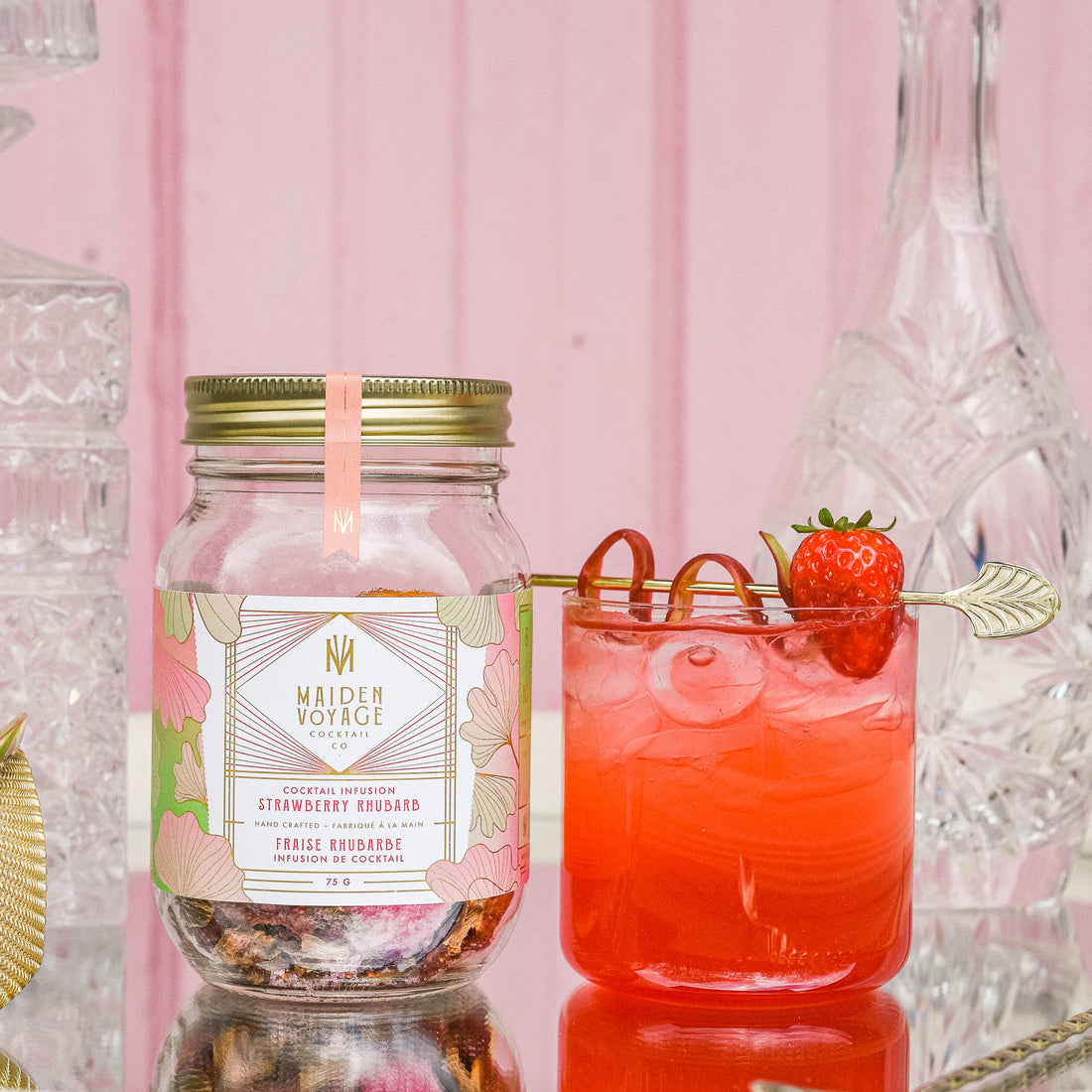 Strawberry Rhubarb Cocktail Infusion Kit